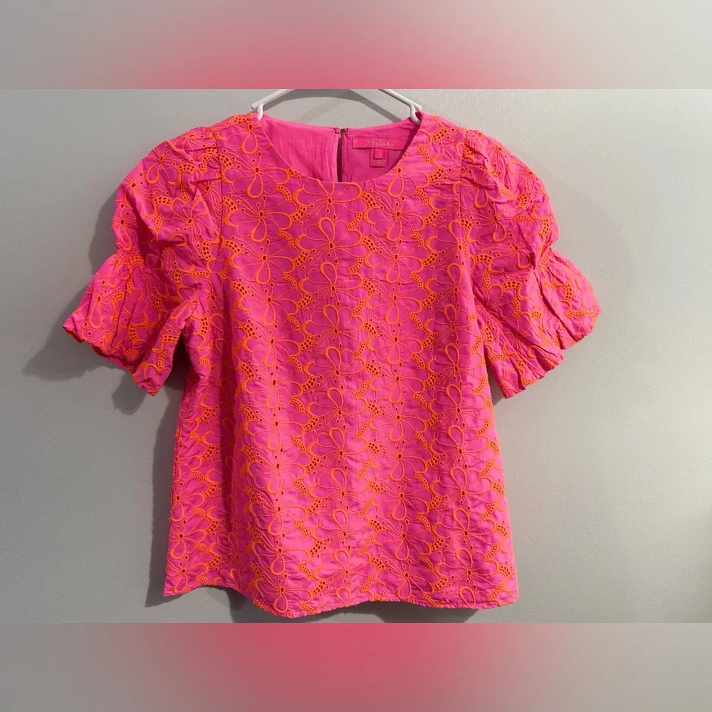 Lilly Pulitzer Lailah Top in Pink – Women’s Size Large – NWOT